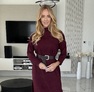Mulani ruha– Női ruha ajándék övvel bordó – Innova Fashion